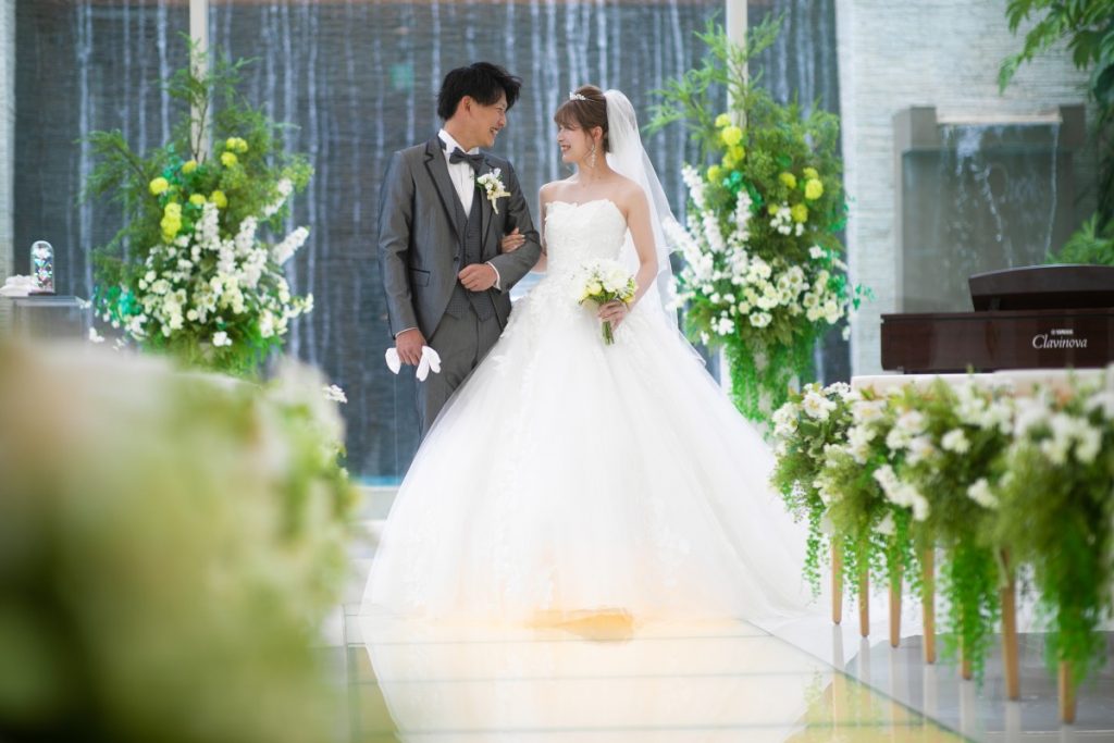 雨でも素敵な結婚式♡