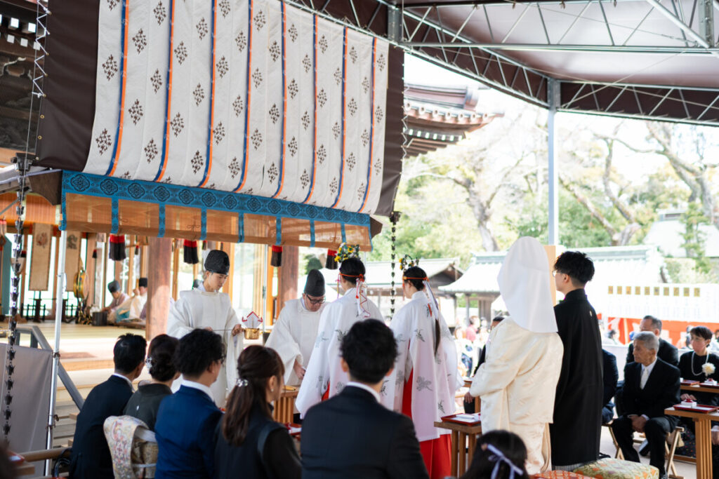 三嶋大社で執り行う少人数・家族婚の神前式