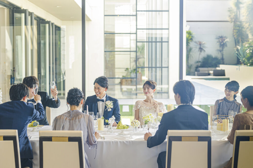 三島・沼津・富士の結婚式場ラグシエナで行われた少人数ウェディングの披露宴風景